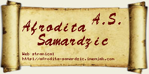 Afrodita Samardžić vizit kartica